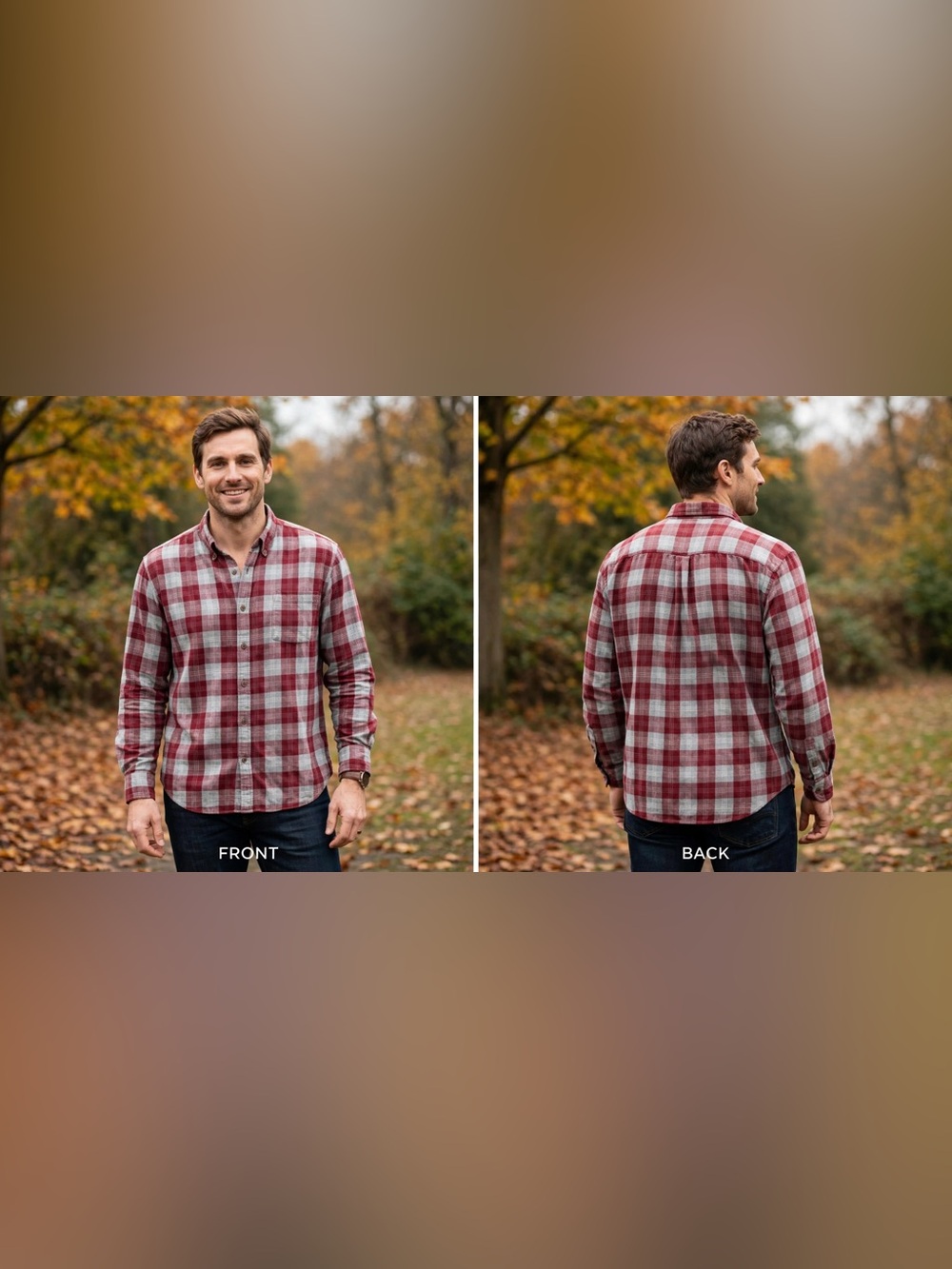 St. John's Bay Red and White Plaid Button-Down Shirt